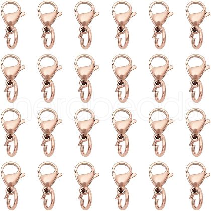 Unicraftale 304 Stainless Steel Lobster Claw Clasps STAS-UN0010-90RG-1