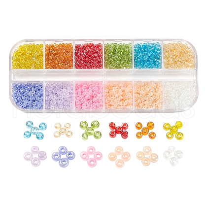 12 Style 12/0 Glass Seed Beads SEED-YW0001-49B-1