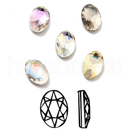 K9 Glass Rhinestone Cabochons RGLA-F067-B-1