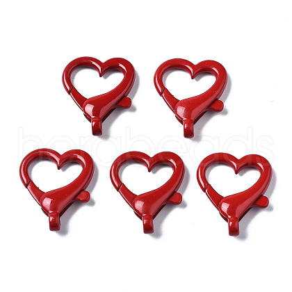 Spray Painted Eco-Friendly Alloy Lobster Claw Clasps PALLOY-T080-05G-NR-1