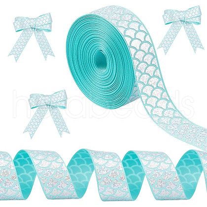 Polyester Grosgrain Glitter Ribbon OCOR-BC0001-10-1