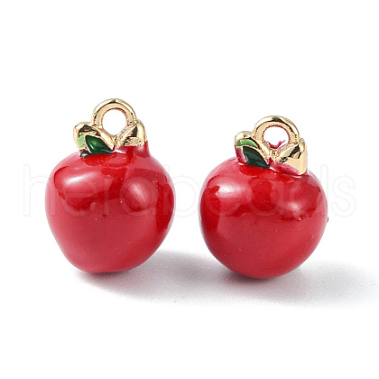 Brass Enamel Charms KK-G462-37LG-1