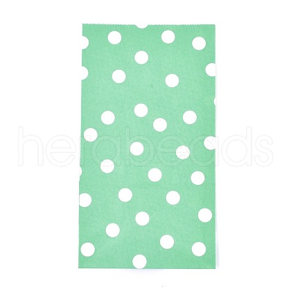 Polka Dot Pattern Eco-Friendly Kraft Paper Bags AJEW-M207-A02-08-1