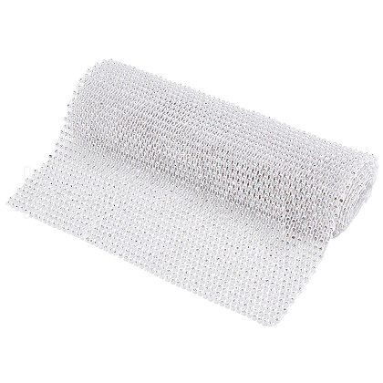 Plastic Mesh Rhinestone Trimming DIY-WH0308-118A-1