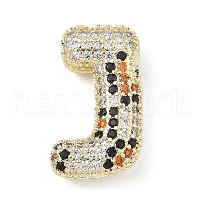 Brass Micro Pave Cubic Zirconia Pendants KK-Z108-02G-J-1
