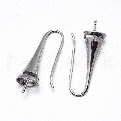 Anti-Tarnish Rhodium Plated 925 Sterling Silver Earring Hook Findings STER-M102-01P-1
