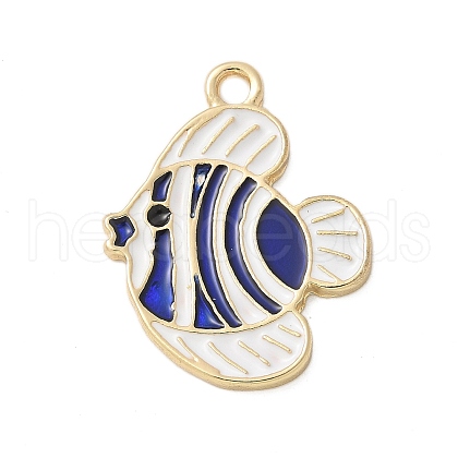 Ocean Theme Alloy Enamel Pendants ENAM-A009-02G-09-1