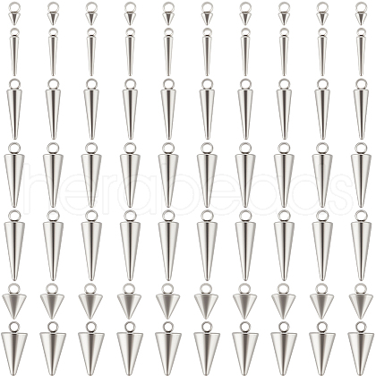 Beebeecraft 70Pcs 7 Styles 303 Stainless Steel Pendants STAS-BBC0005-76-1