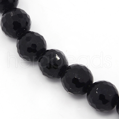 Synthetic Black Stone Beads Strands G867-044-1