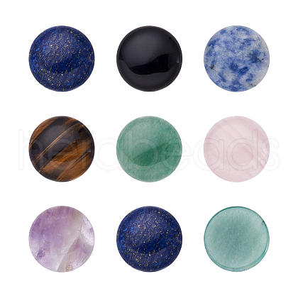 Fashewelry 14Pcs 7 Style Natural Mixed Gemstone Cabochons G-FW0001-14-1