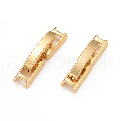 Eco-Friendly Brass Watch Band Clasps KK-M225-27G-1