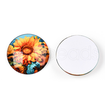 Glass Cabochons GGLA-T004-08G-1