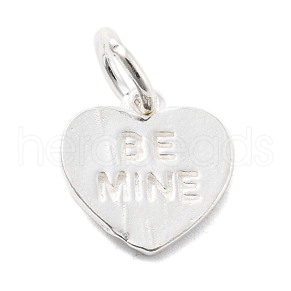 925 Sterling Silver Be Mine Heart Charms STER-S009-11B-S-1