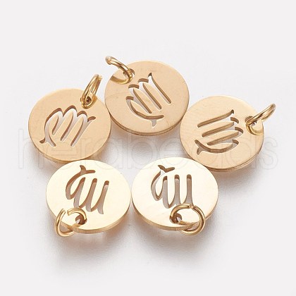 Ion Plating(IP) 304 Stainless Steel Pendants A-STAS-Q201-T445-6G-1
