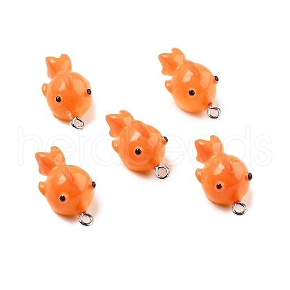 Cute Opaque Resin Pendants RESI-S020-02P-1