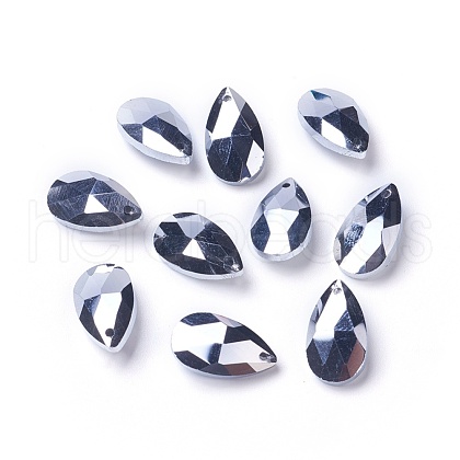 Faceted Glass Pendants GLAA-F069-S-B08-1