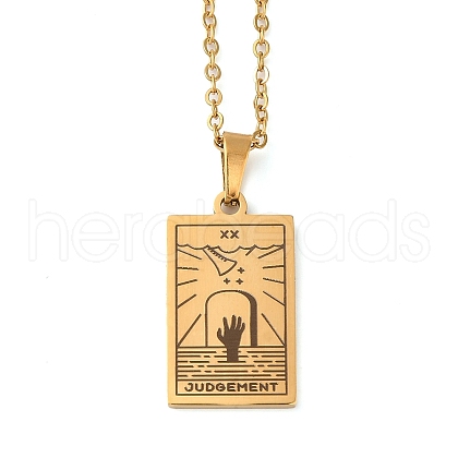 Tarot Theme 304 Stainless Steel Pendant Nacklaces For Women STAS-S128-02T-1