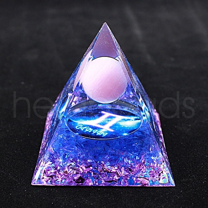 Luminous Constellation Orgonite Pyramid Resin Energy Generators PW-WGB3061-03-1