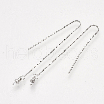 Brass Stud Earring Findings X-KK-S348-411P-1
