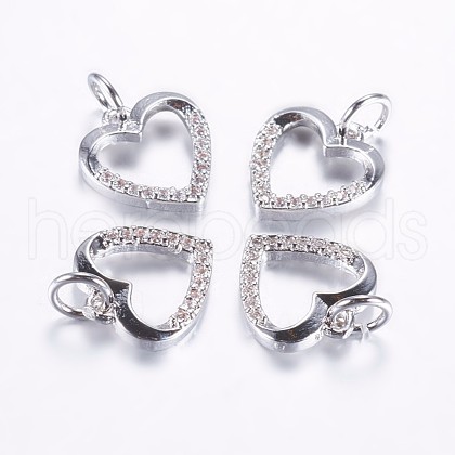 Long-Lasting Plated Brass Micro Pave Cubic Zirconia Charms ZIRC-F069-39P-1