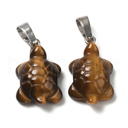 Natural Tiger Eye Pendants G-F758-A02-P-1