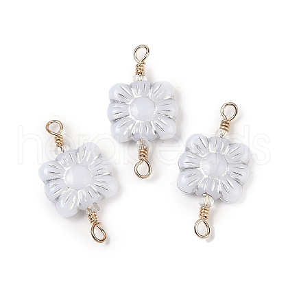 Opaque Acrylic Links Connector Charms KK-K296-07A-G-1