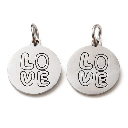 Non-Tarnish 304 Stainless Steel Charms STAS-D050-07P-10-1