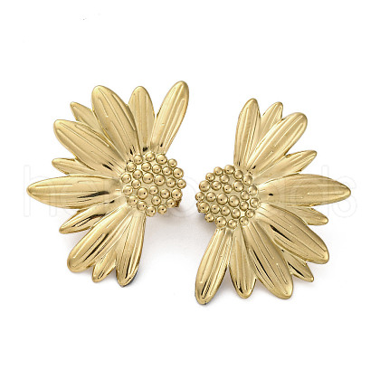 304 Stainless Steel Stud Earrings For Women EJEW-B110-01G-03-1