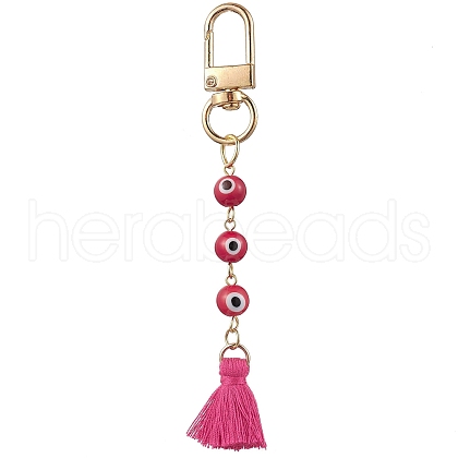 Evil Eye Lampwork Pendant Decorations HJEW-JM02359-03-1