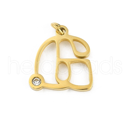 304 Stainless Steel Pendants STAS-R137-01G-G-1