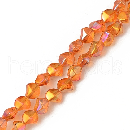 Electroplate Transparent Glass Beads Strands EGLA-L044-H-FR05-1