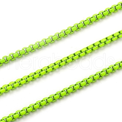 Spray Painted Stainless Steel Box Chains CHS-L027-01-1