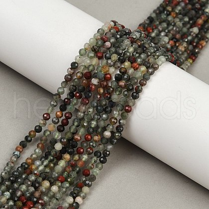 Natural African Bloodstone Beads Strands G-S388-A02-3mm-1