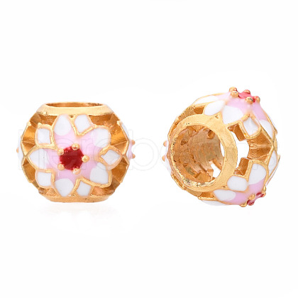 Alloy Enamel European Beads KK-N238-068C-1