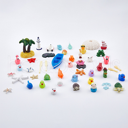 Ocean Theme Mini Resin Ornaments AJEW-WH0041-73-1