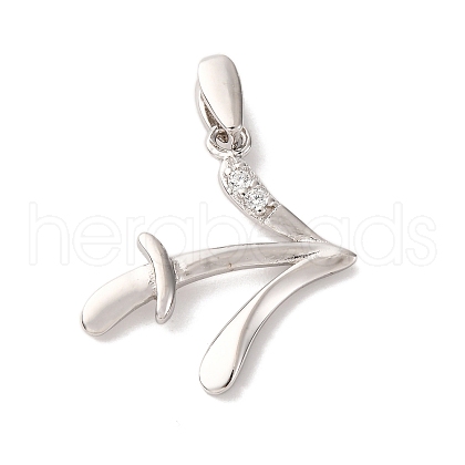 925 Sterling Silver Micro Pave Clear Cubic Zirconia Pendants STER-H117-01P-09-1