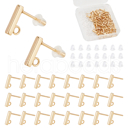 Unicraftale Rectangle 304 Stainless Steel Stud Earring Findings STAS-UN0058-32G-1