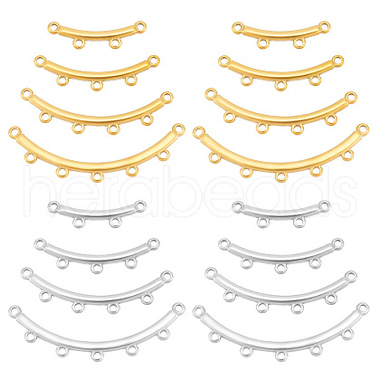 Unicraftale 16Pcs 8 Styles Boho Style 304 Stainless Steel Multi-Strand Links STAS-UN0057-78-1