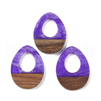 Resin & Wood Pendants WOOD-F015-17A-1