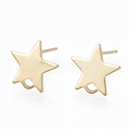 Brass Stud Earring Findings KK-S348-352-1