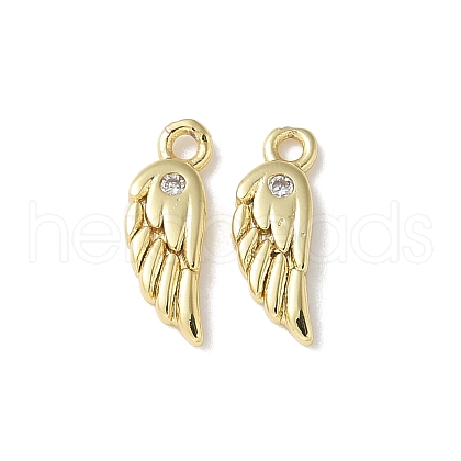Brass Micro Pave Cubic Zirconia Charms KK-U057-16G-1