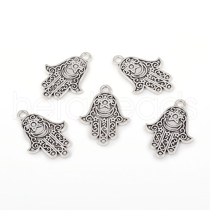 Tibetan Style Alloy Pendants X-TIBEP-G026-01AS-1