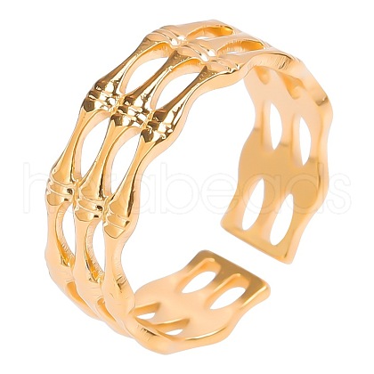 Stainless Steel Open Cuff Rings YQ8518-2-1