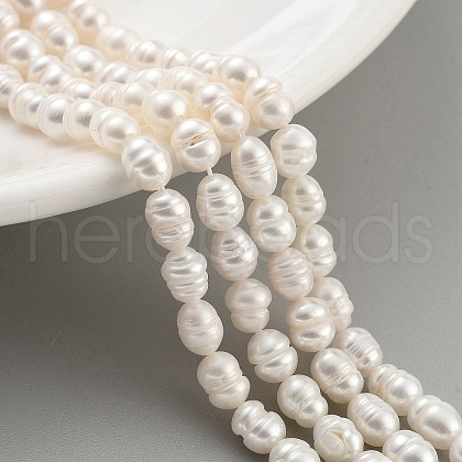 Natural Cultured Freshwater Pearl Beads Strands PEAR-P062-06C-1
