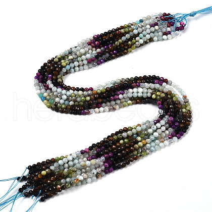 Natural Mixed Gemstone Beads Strands G-D080-A01-01-05-1