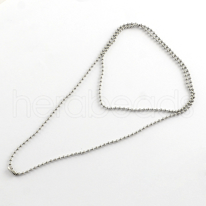 304 Stainless Steel Ball Chain Necklace Making NJEW-R225-05-1