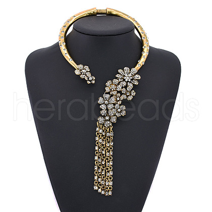 Alloy Rhinestone Choker Necklaces FS-WG92D2C-01-1