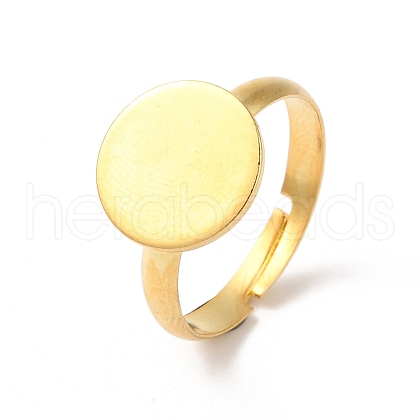 304 Stainless Steel Pad Ring Settings STAS-K278-11D-G-1