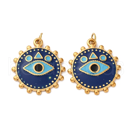 304 Stainless Steel Enamel Pendants STAS-U061-35G-03-1