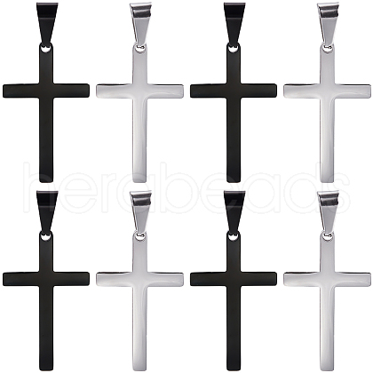 SUNNYCLUE 8Pcs 2 Colors 304 Stainless Steel Pendants STAS-SC0009-39-1